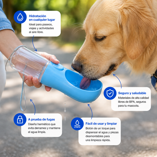 BEBEDERO DE AGUA PORTATIL PARA PERROS